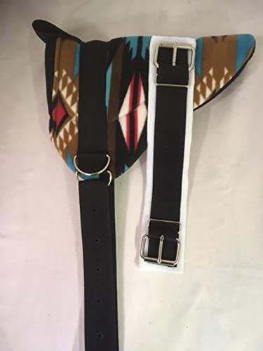 Turquoise Bareback Saddle with Stirrups I355