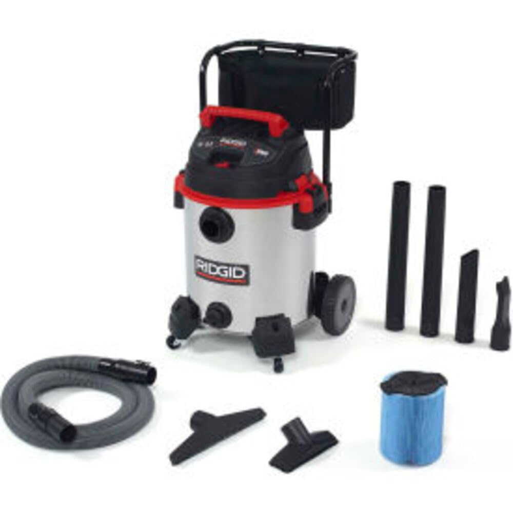 Stainless Steel 16-Gal. Wet Dry Shop Vacuum with Cart B65899