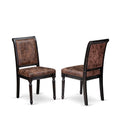 Black Acacia Wood Dining Chairs Set of 2 N415