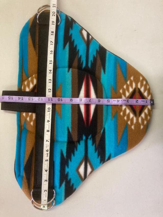 Turquoise Bareback Saddle with Stirrups I355