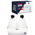 Double Utility Fuel Jug Holder Storage Rack Shelf - Holds Two 5-Gallon Jugs - Anti-Rusting Aluminum Z4702