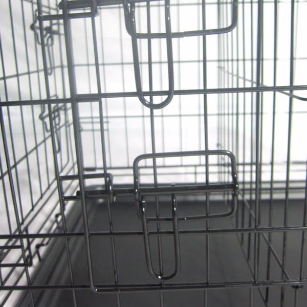 24-48 Inch Folding Dog Crate with Tray and Divider Panel A90522