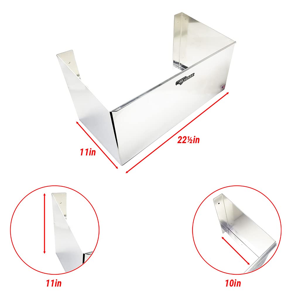 Double Utility Fuel Jug Holder Storage Rack Shelf - Holds Two 5-Gallon Jugs - Anti-Rusting Aluminum Z4702
