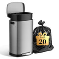 13 Gallon Fingerprint Proof Stainless Steel Trash Can with Lid I712137
