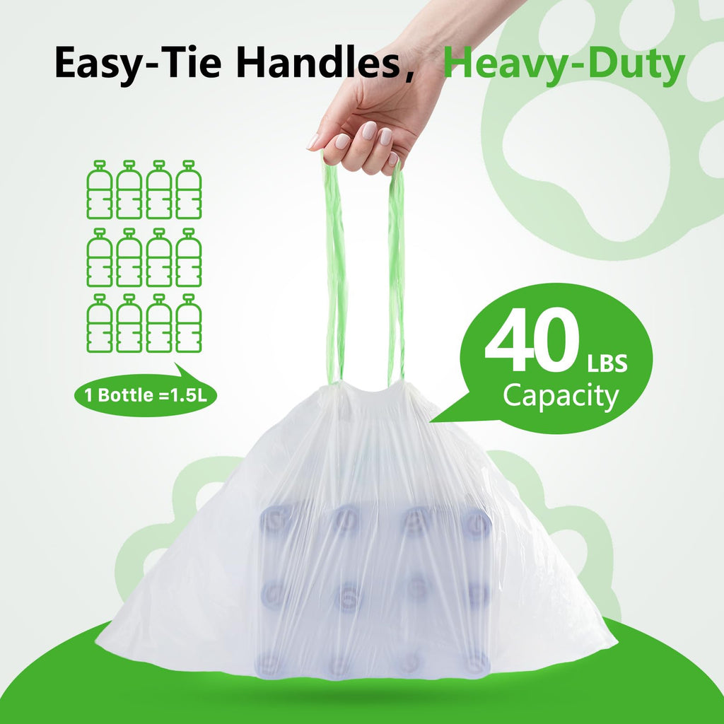 40 Count Cat Litter Box Liners with Drawstring I1268