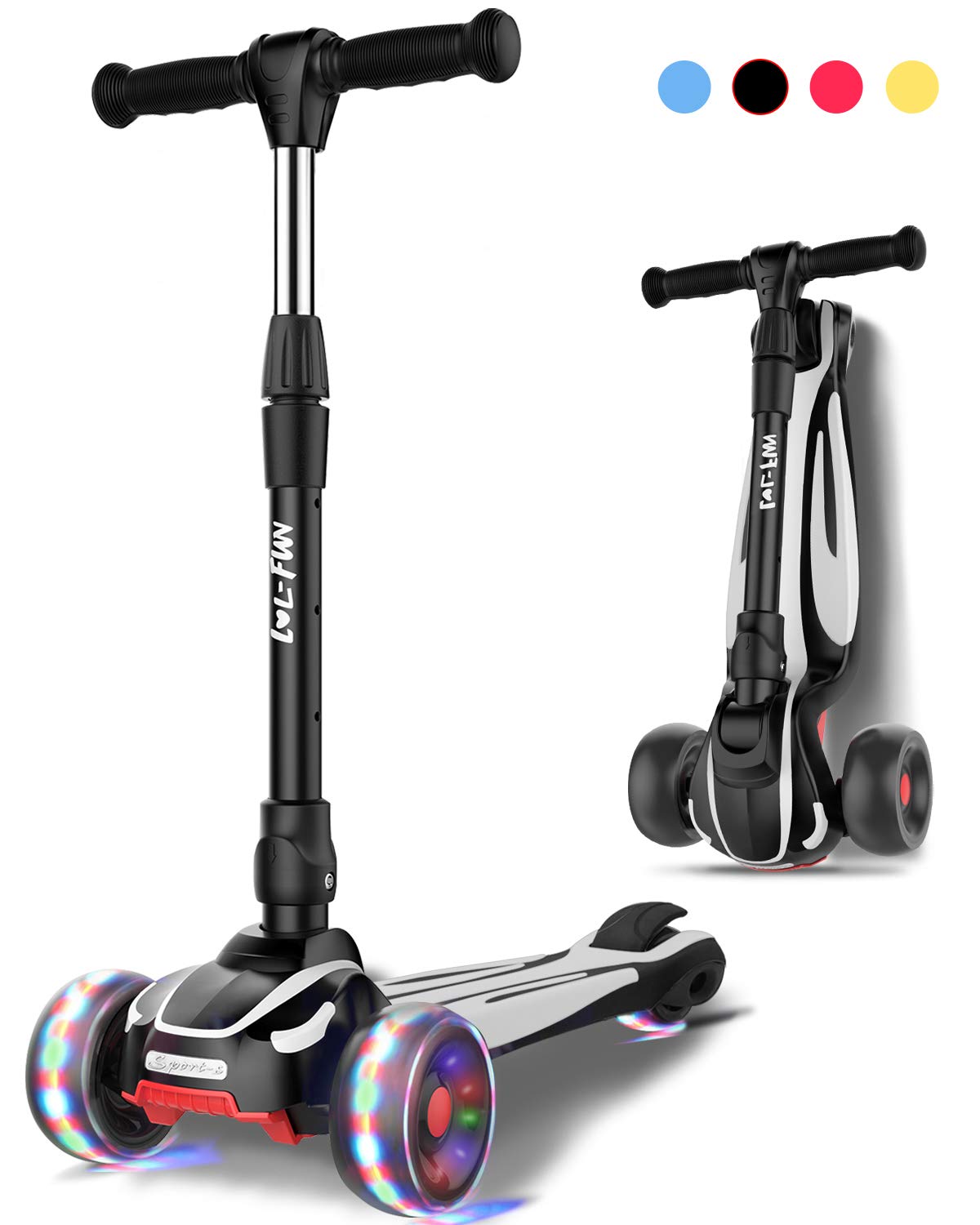 3 Wheels Scooter with Adjustable Height & LED Light J310544