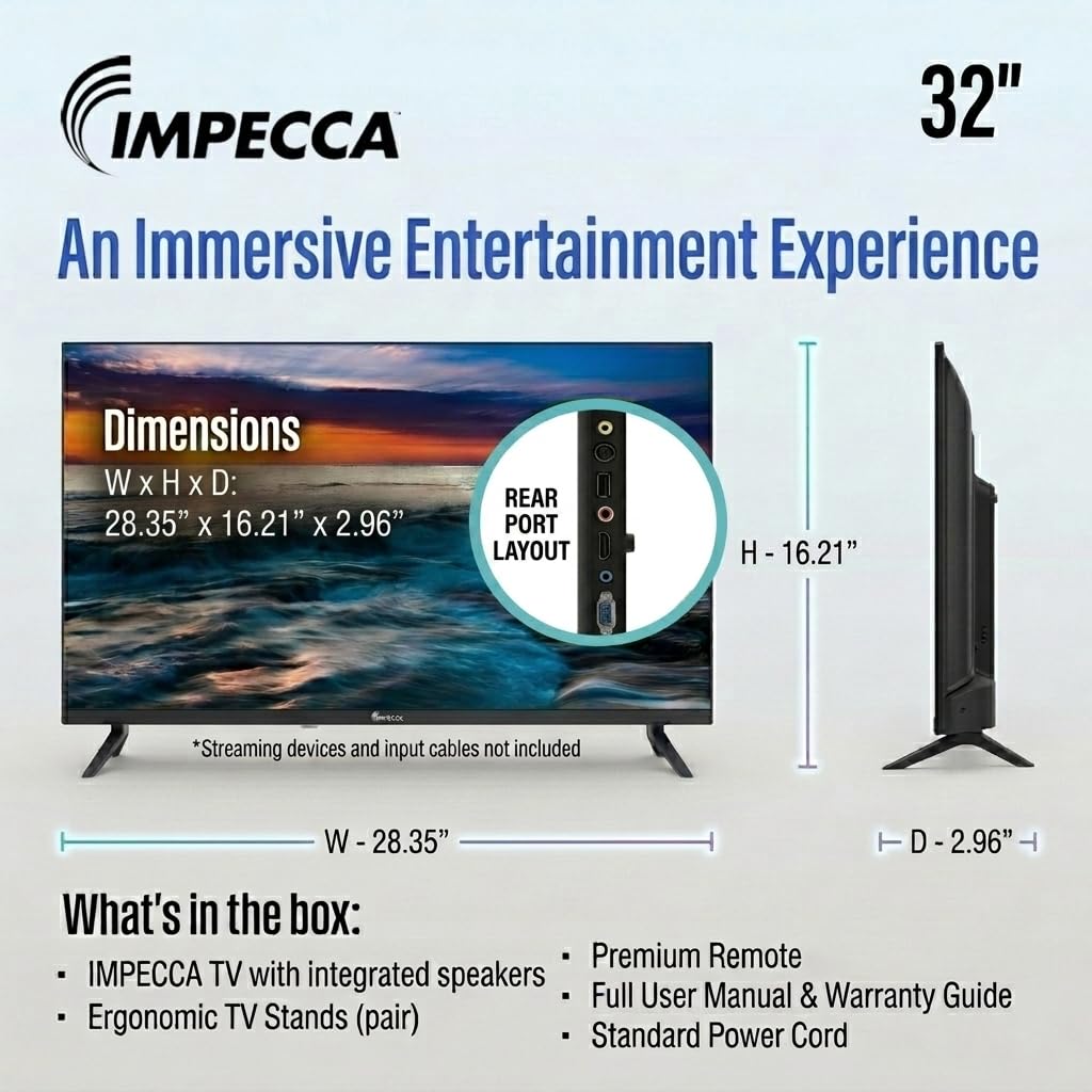 32” LED Flat Screen TV Z61401