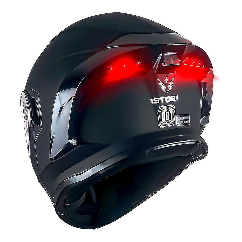 Matt Black Modular Full Face Motorcycle Helmet U140190