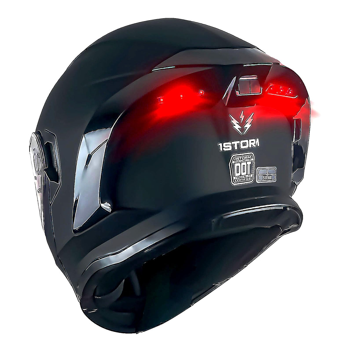 Matt Black Modular Full Face Motorcycle Helmet U140190