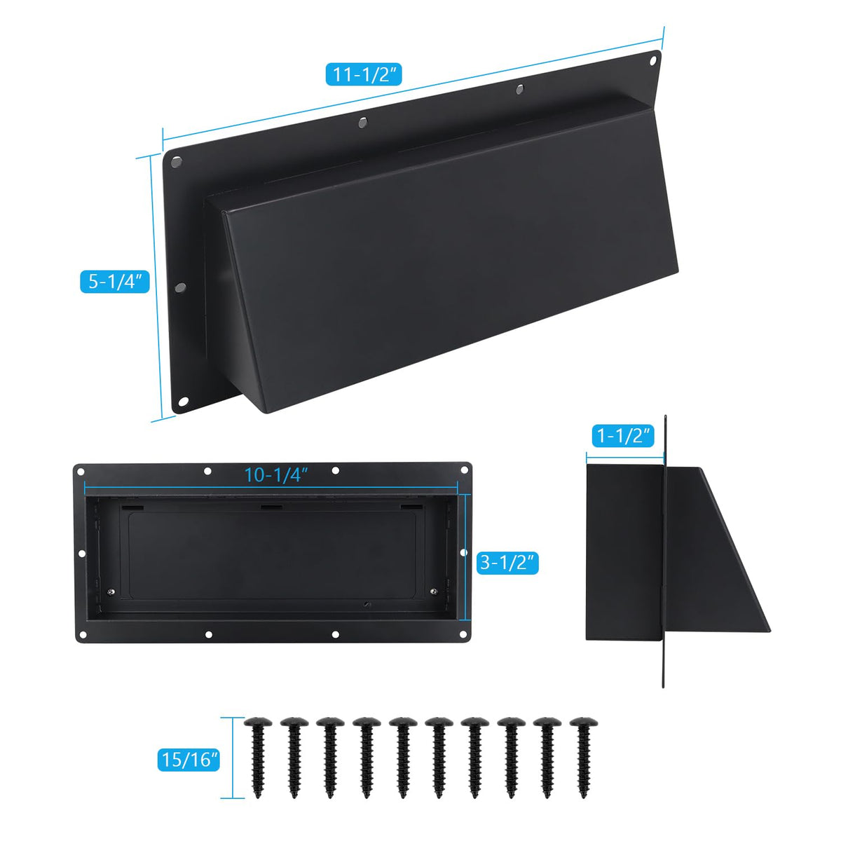 Metal RV Range Hood Vent Cover Replacement (10-1/4") D5153