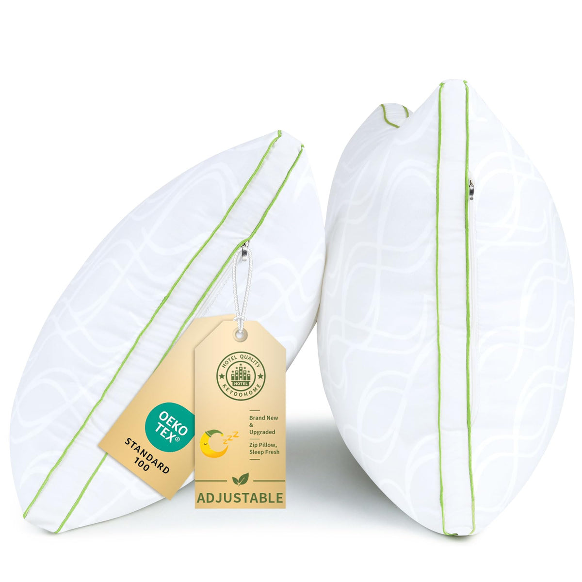 King Size Down Alternative Bed Pillows Set of 2 W961783