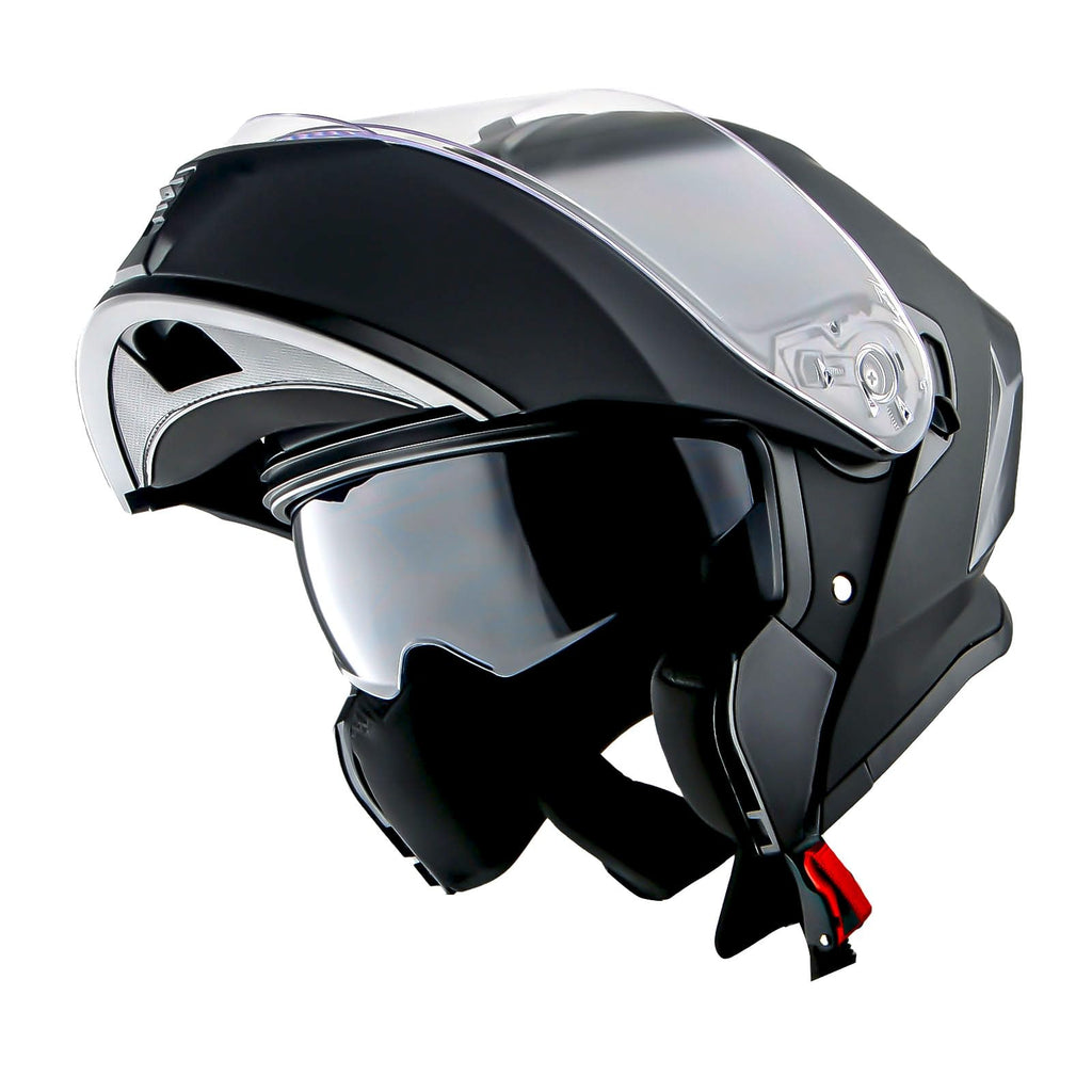Matt Black Modular Full Face Motorcycle Helmet U140190