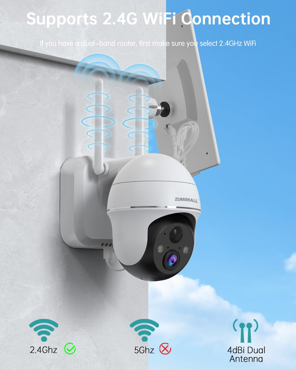 2K Solar Security Cameras Wireless Outdoor 4-Pack X424