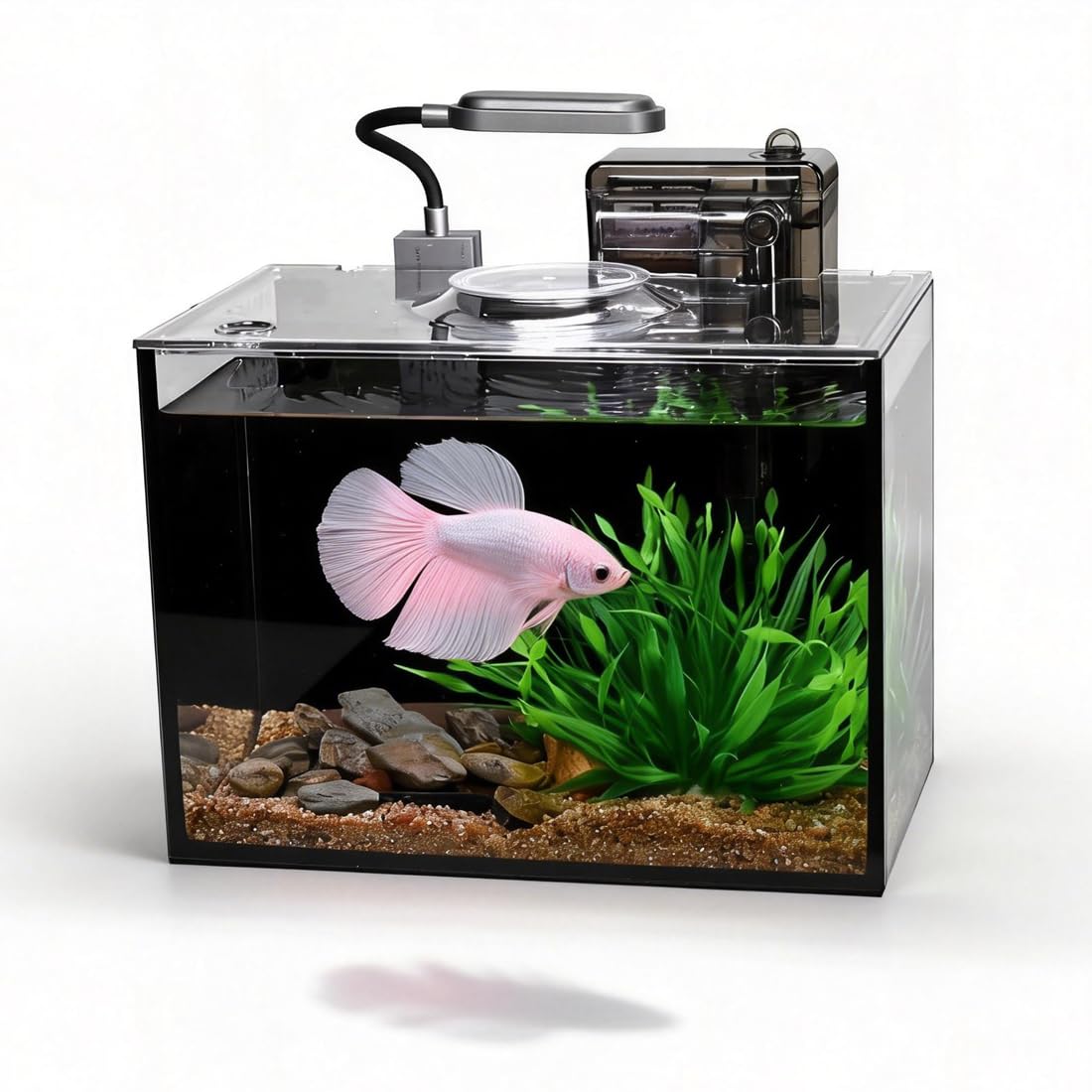1.8 Gallon Fish Tank with Light Filter Lid K454