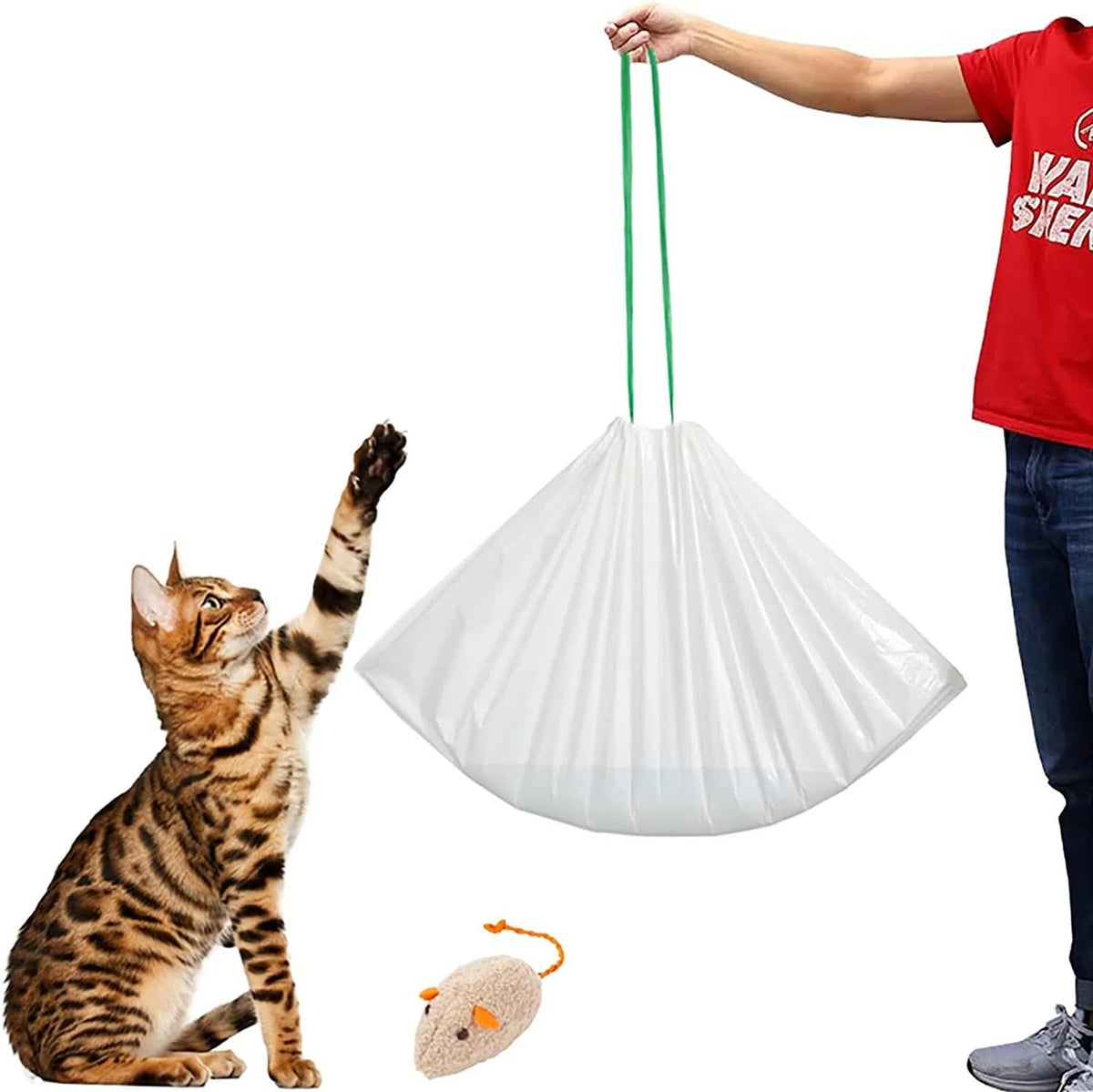 40 Count Cat Litter Box Liners with Drawstring I1268