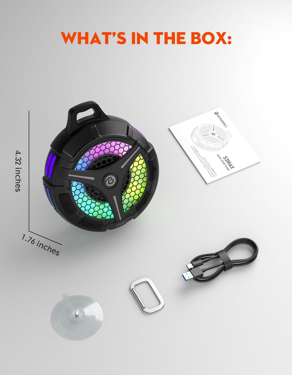 Waterproof Bluetooth Shower Speaker with Suction Cup N151417