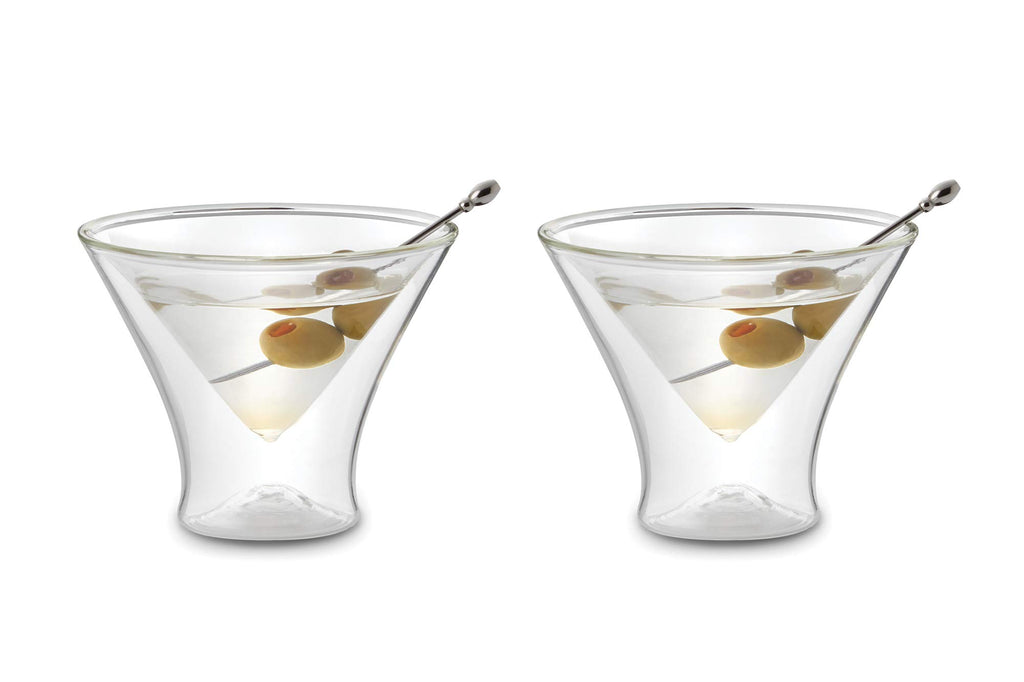 Double Wall Borosilicate Martini Glasses Set of 2 E713