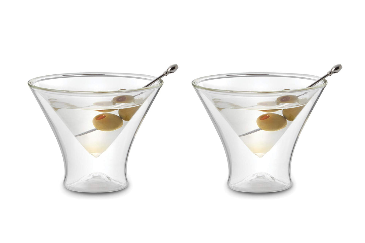 Double Wall Borosilicate Martini Glasses Set of 2 E713