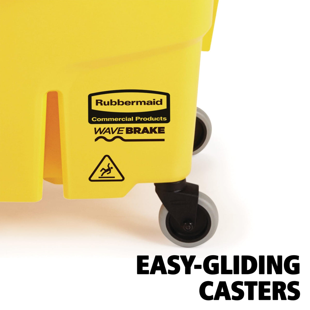Yellow 35 QT Mop Bucket and Wringer Combo on Wheels X551228