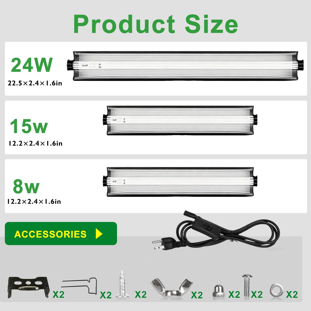 15W T5 HO UVB Terrarium Hood with Detachable Curved Reflector X9179