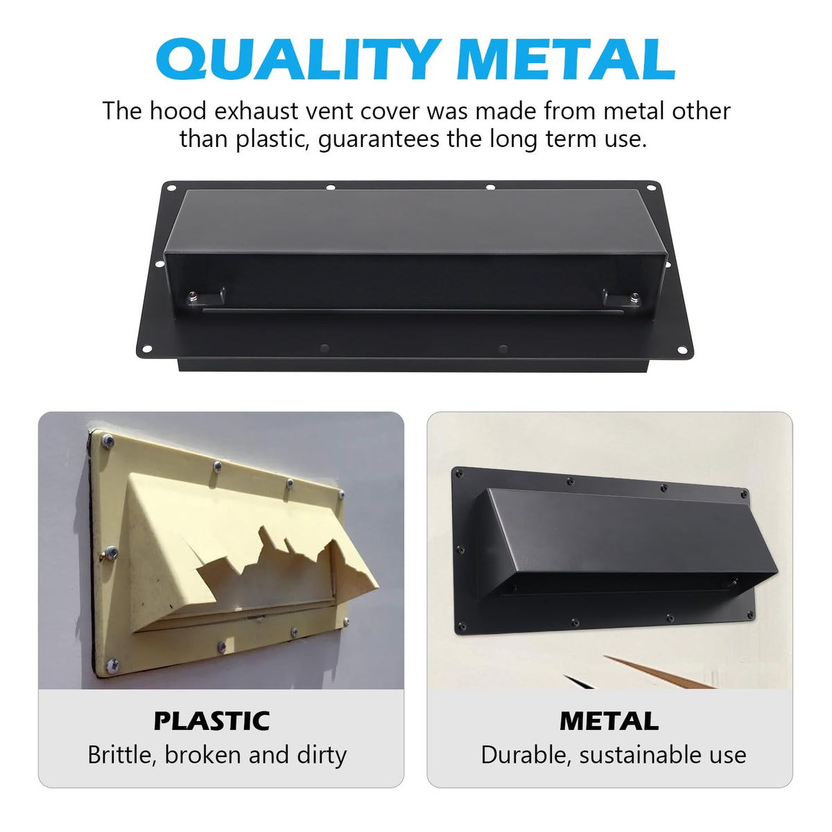 Metal RV Range Hood Vent Cover Replacement (10-1/4") D5153