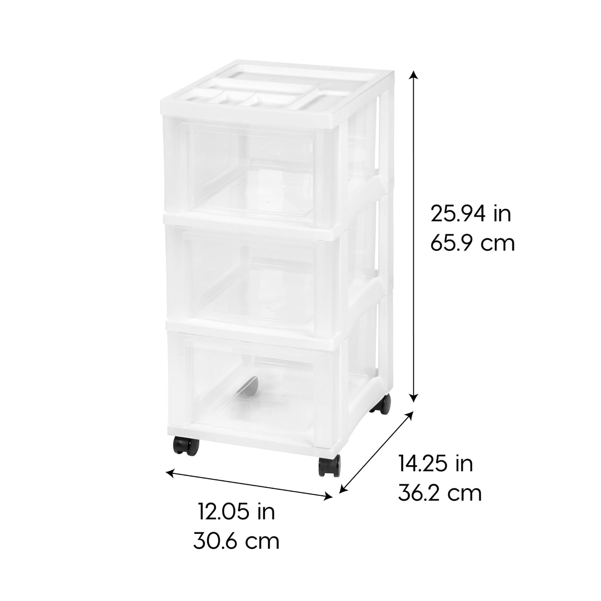 3 Drawer Rolling Storage Cart Q937559