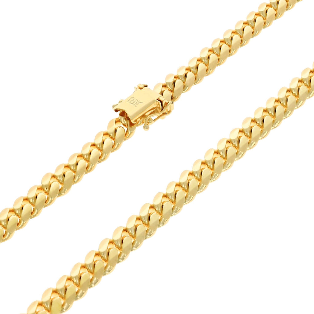18k Yellow Gold Cuban Link Chain Necklace L192