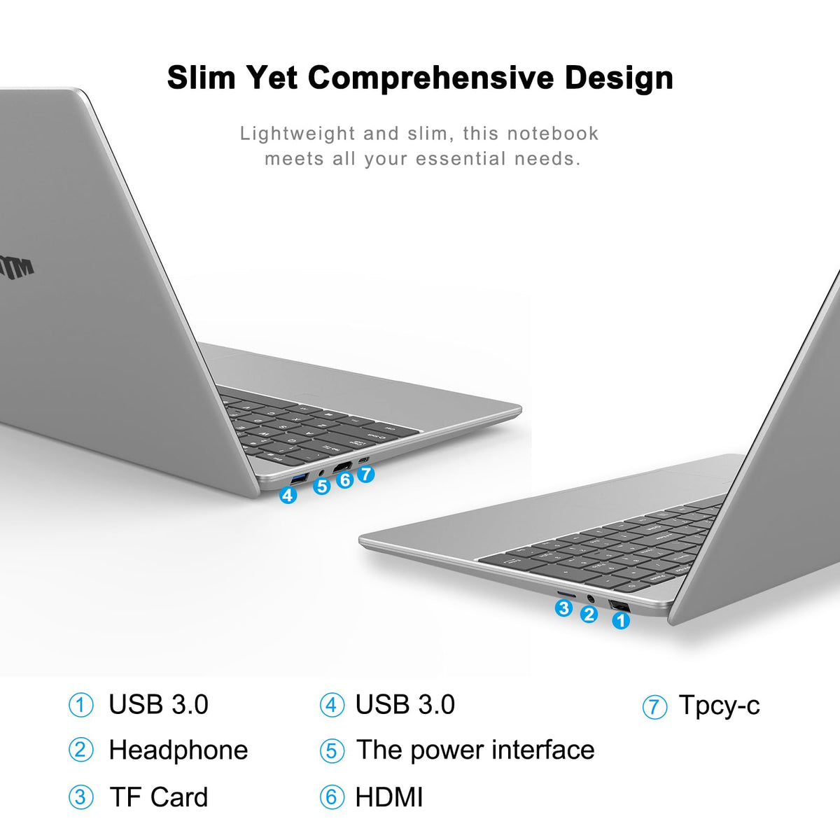 15.6 Inch Laptop 8GB RAM 512GB SSD 1080P FHD IPS D916