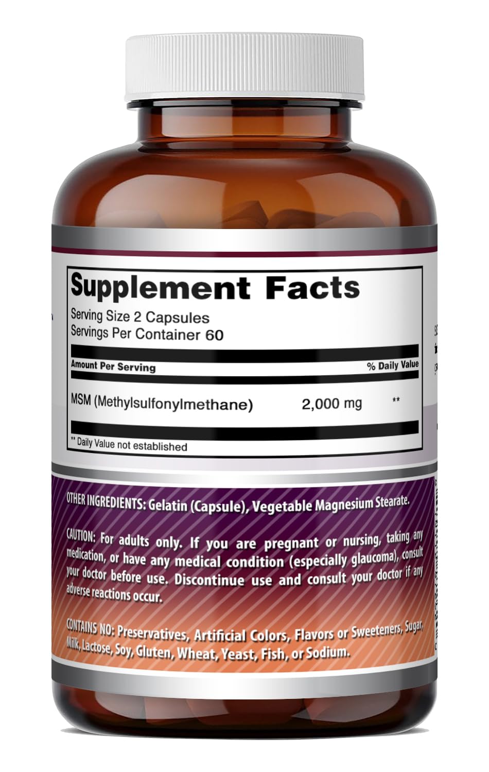 MSM 2000 Mg Capsules R555115