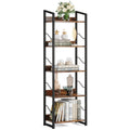 5 Tier Industrial Wood Bookshelf D84986
