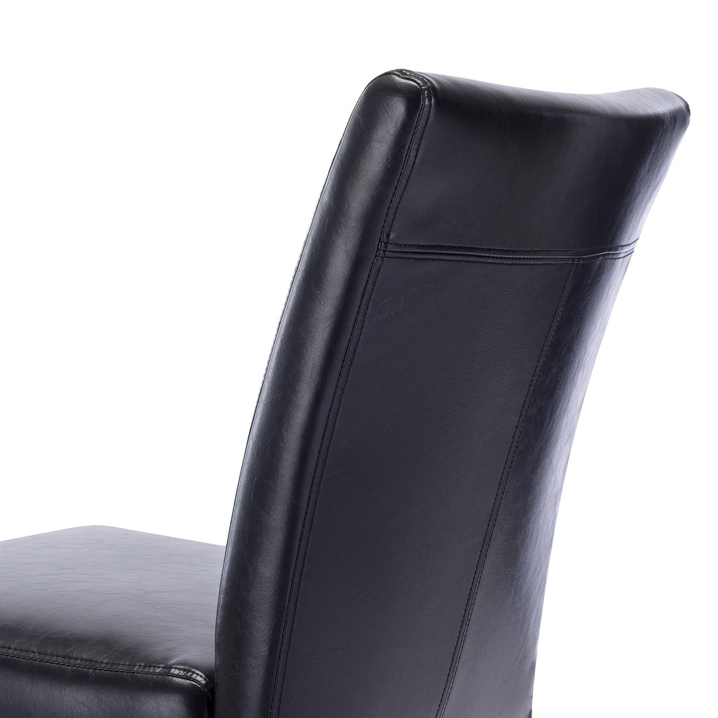 Black Faux Leather Upholstered Dining Chairs Set of 4 O660409