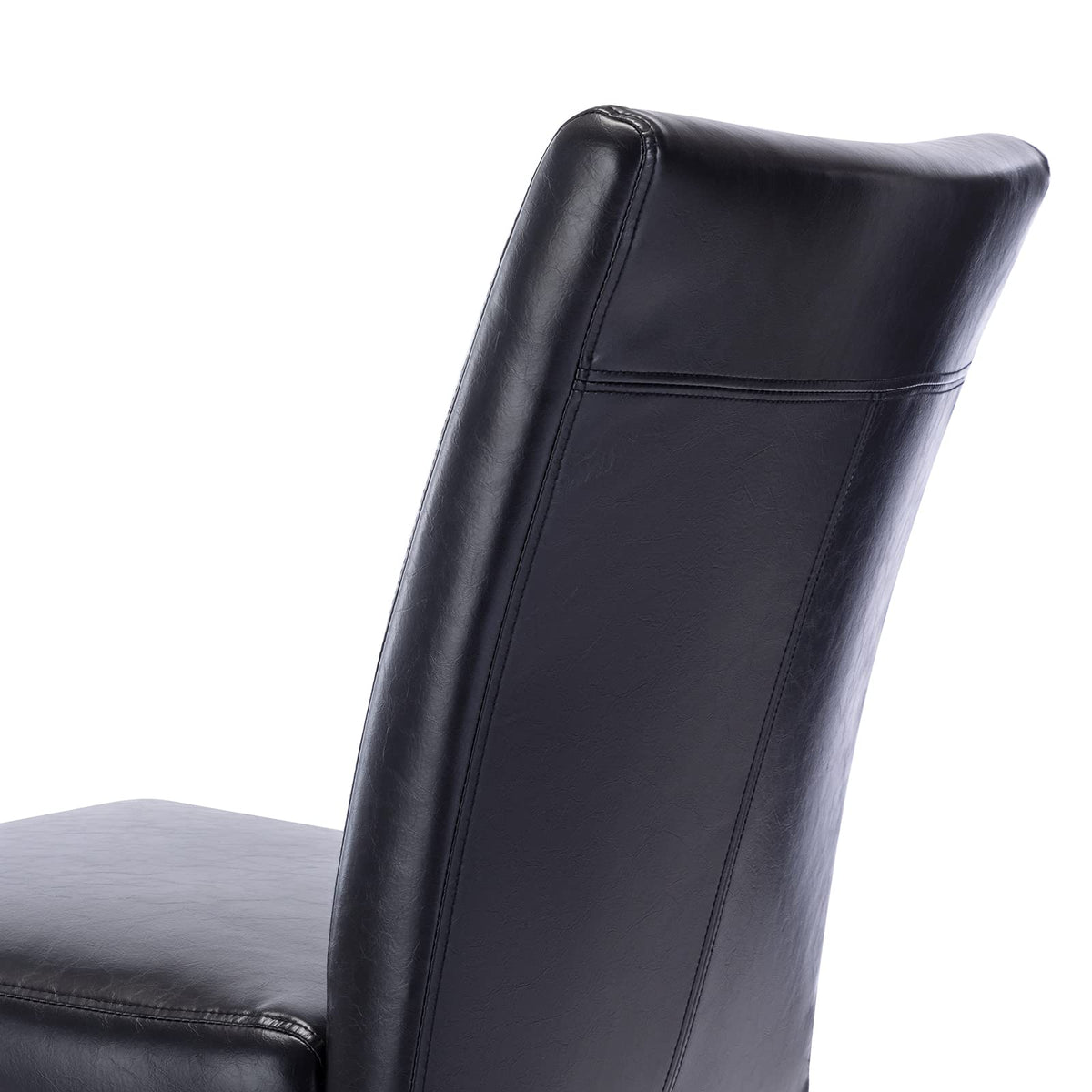 Black Faux Leather Upholstered Dining Chairs Set of 4 O660409