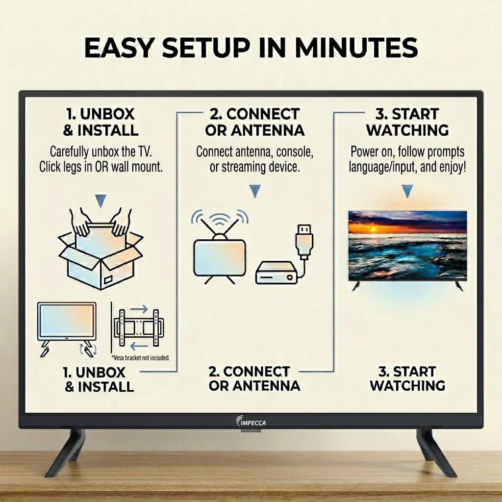 32” LED Flat Screen TV Z61401