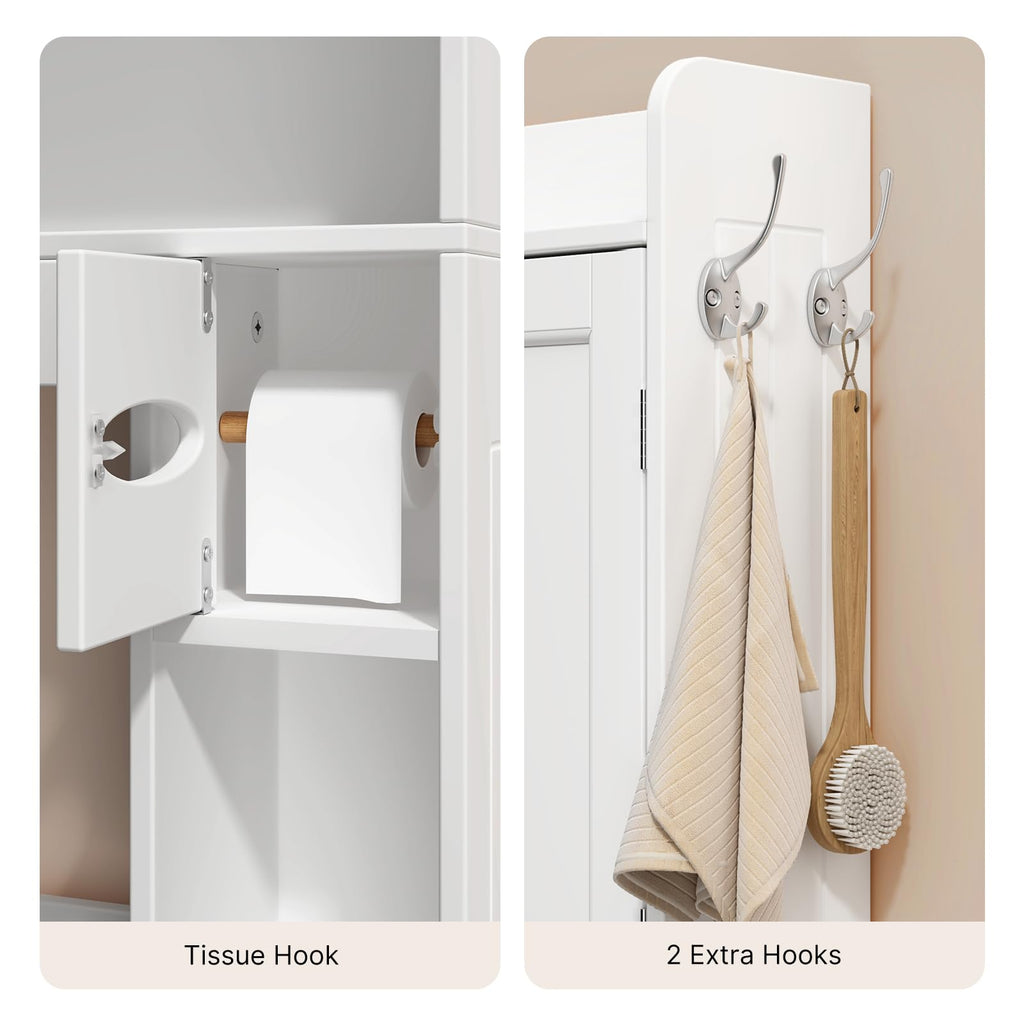 White Over The Toilet Storage Cabinet U8953
