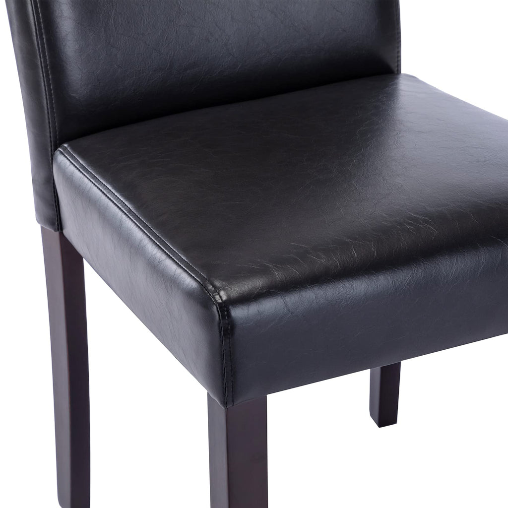 Black Faux Leather Upholstered Dining Chairs Set of 4 O660409
