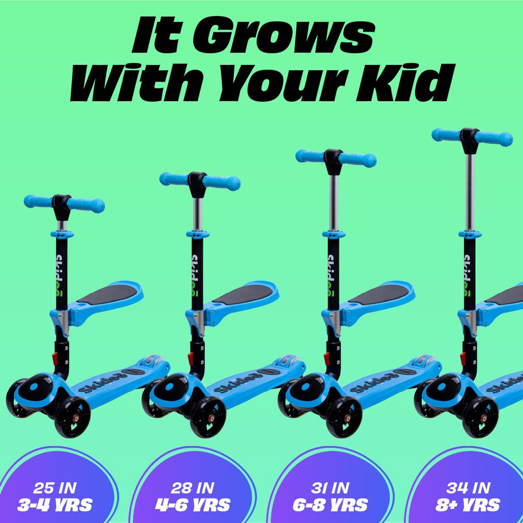 Foldable 3 Wheel Kick Scooter with Removable Seat V106612