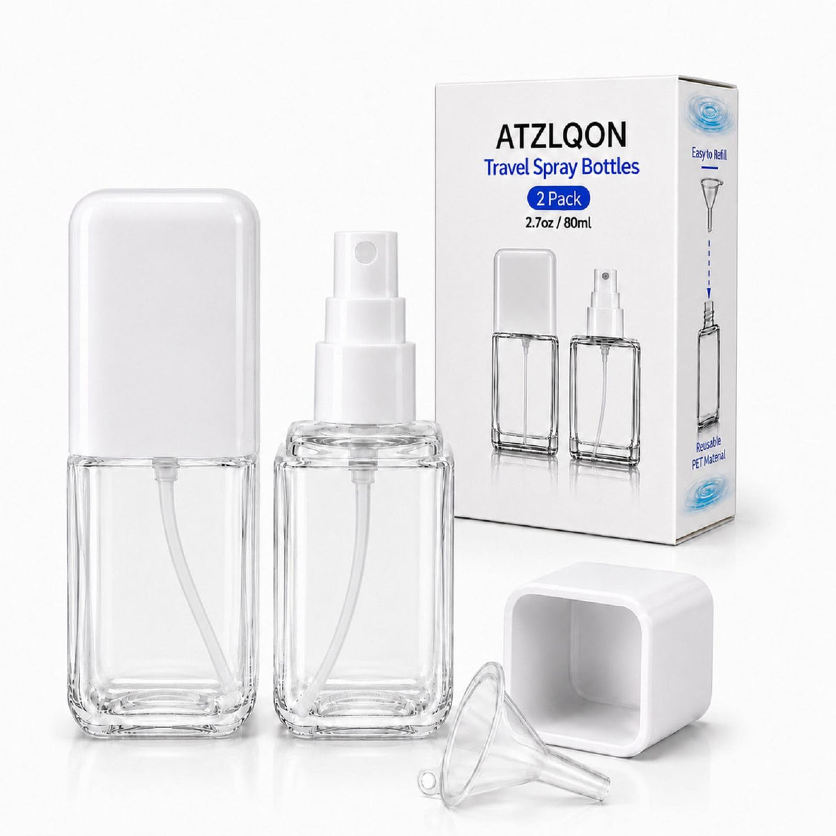 2 Pack 2.7oz Fine Mist Spray Bottles U342
