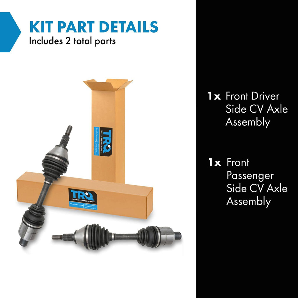 Front 2 Piece CV Axle Shaft Assembly Set Z5200