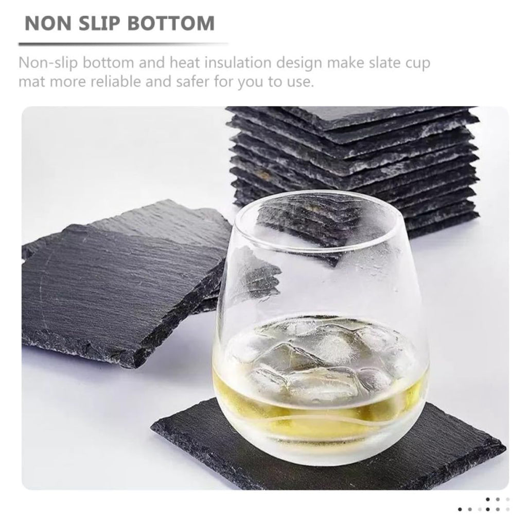 Natural Stone Coasters Set 12pcs D998