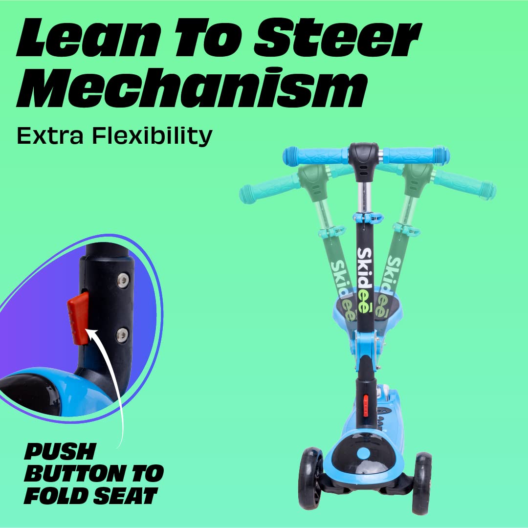 Foldable 3 Wheel Kick Scooter with Removable Seat V106612