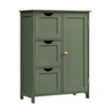 Forest Green 3 Drawer Bathroom Floor Storage Cabinet R38752