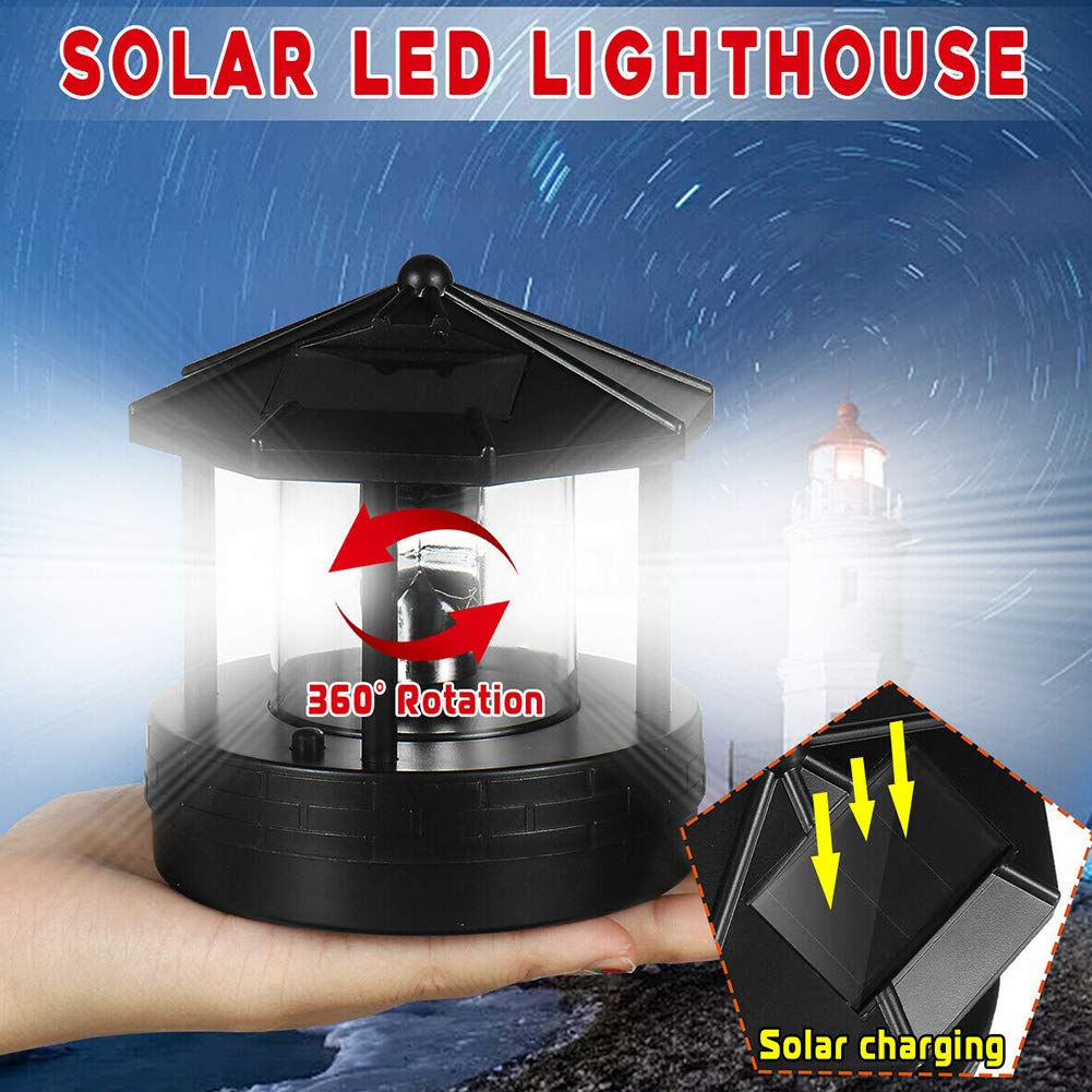 Solar Lighthouse Rotating Outdoor Waterproof LED Light R447