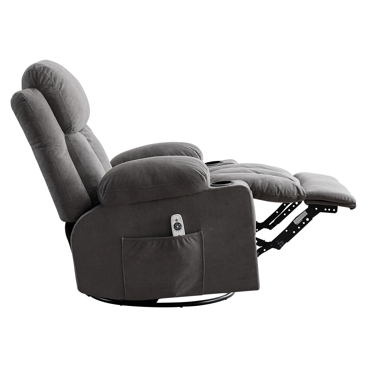 Swivel Rocker Recliner Chair with Vibration Massage & Lumbar Heating Y10365