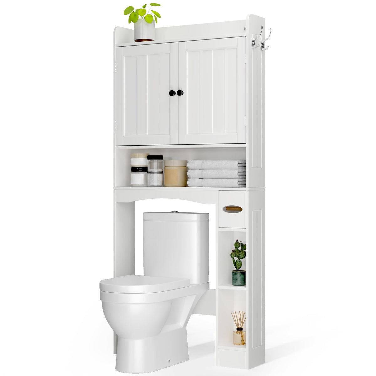 White Over The Toilet Storage Cabinet U8953