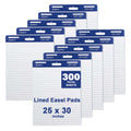 Lined Sticky Easel Pad, 25 x 30 In Flip Chart, 30 Sheets/Pad, 10 Pads I8750