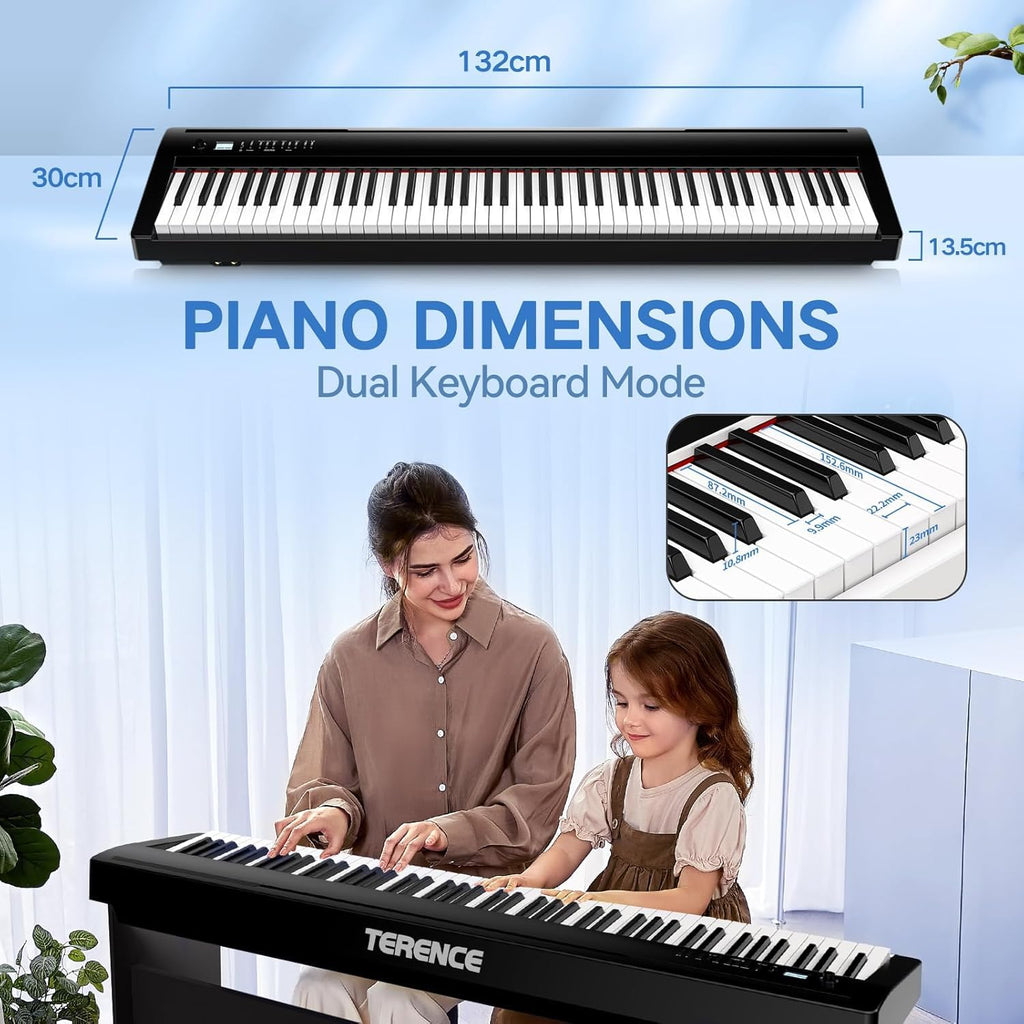 88 Key Weighted Digital Piano Keyboard with Bluetooth MIDI A1621