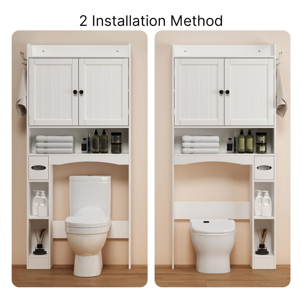 White Over The Toilet Storage Cabinet U8953