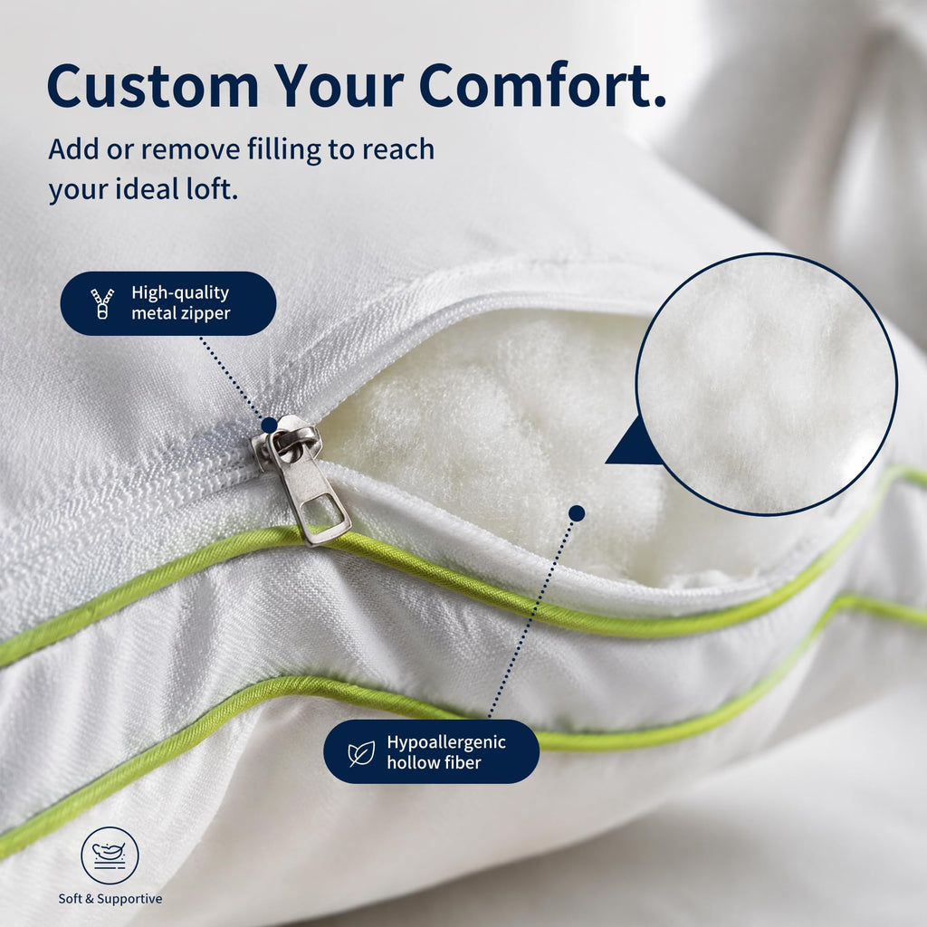 King Size Down Alternative Bed Pillows Set of 2 W961783