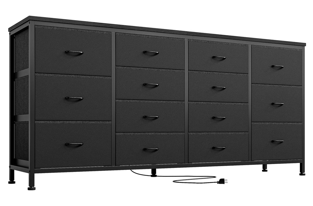 Black 14 Drawer Dresser TV Stand E18245