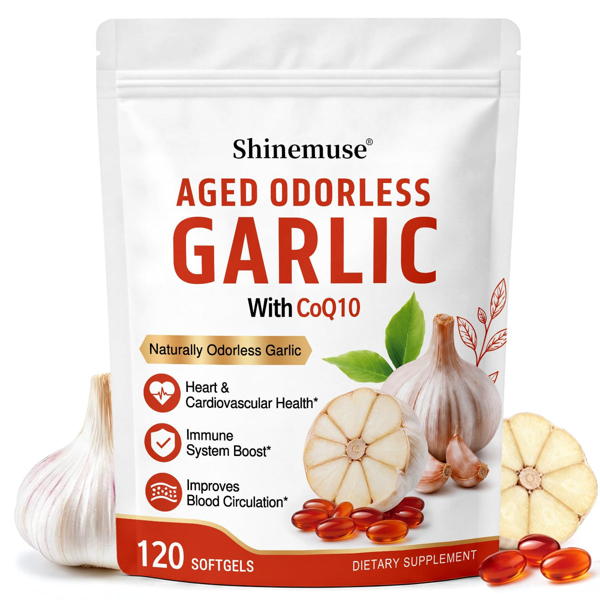 Aged Garlic Extract Softgels 1200mg with CoQ10 H57347
